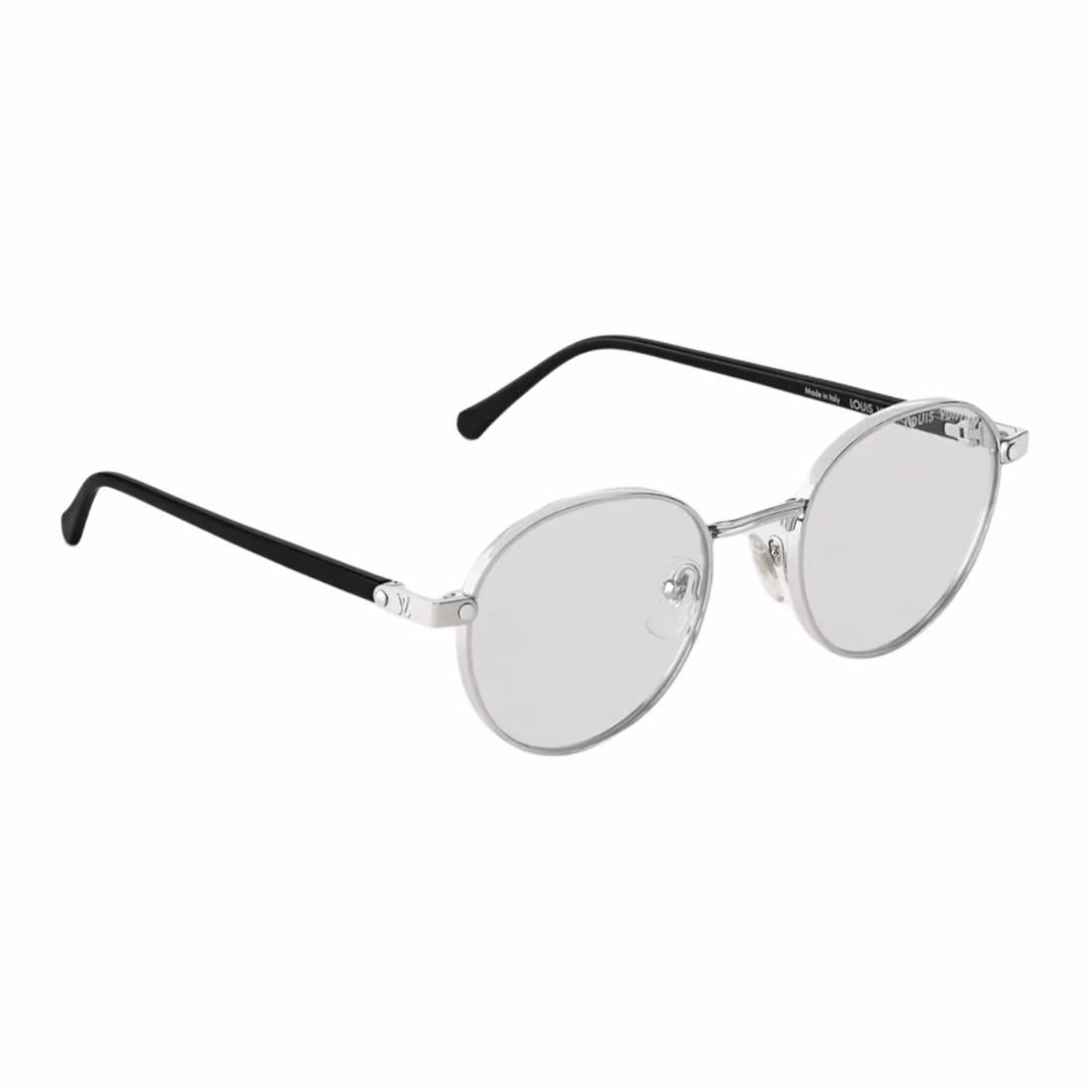 Louis Vuitton Signature Round Anti-Blue Light Metal Optical Glasses Silver Z2637U 圖 4