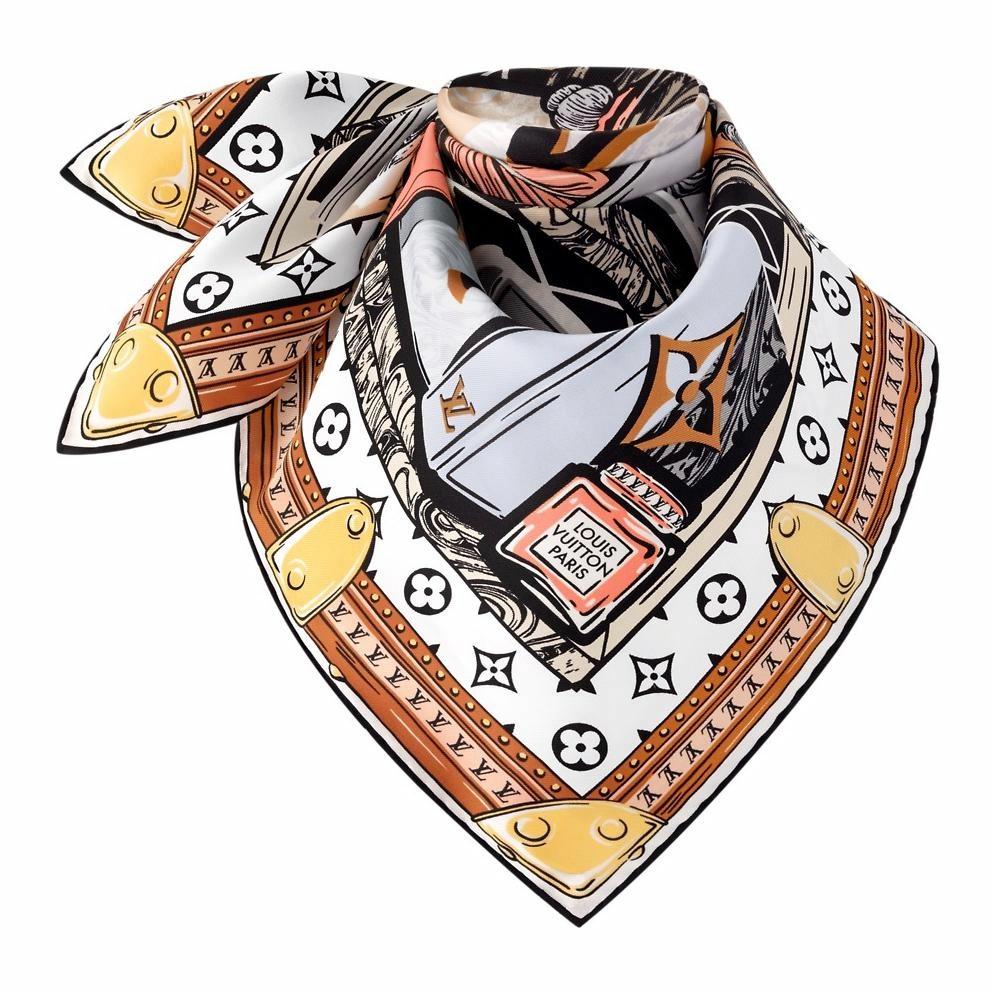 Louis Vuitton Silk Scarf Brown Unisex Couple Design Logo Pattern M94881 圖 3