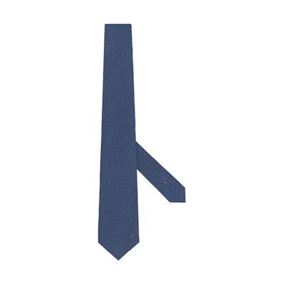 LOUIS VUITTON Silk Tie with Checkered Pattern M78750