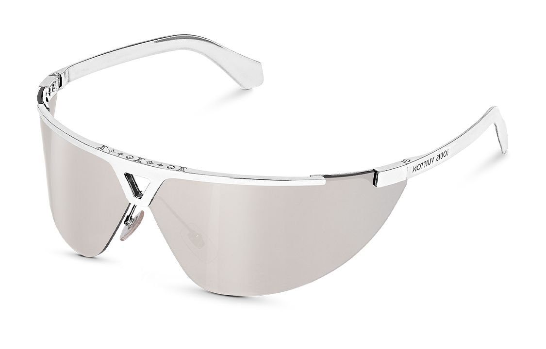 Louis Vuitton Silver Alloy Frame Irregular Fashion Sunglasses Z1906U