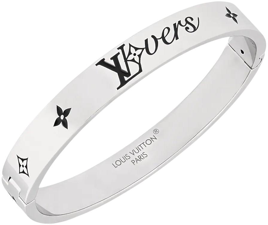 louis-vuitton-silver-enamel-metal-bracelet-for-men-original-design-m1394m