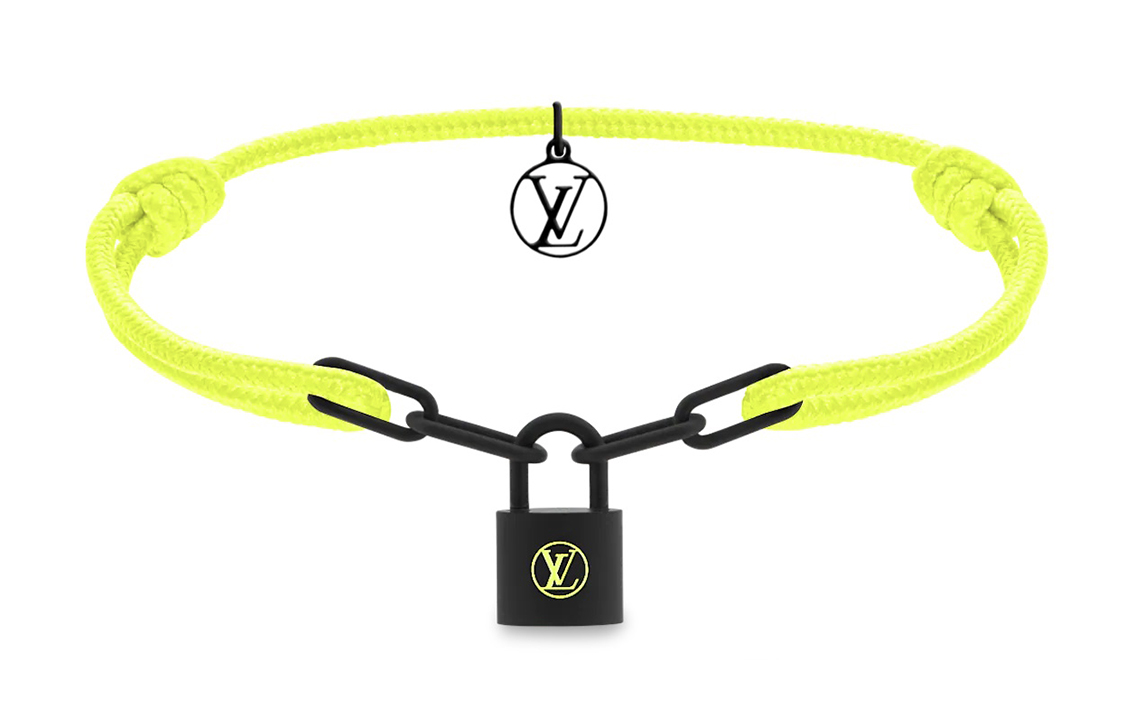 LOUIS VUITTON Silver Lockit Titanium Polyester Unisex Fashion Bracelet. Q05268 圖 2