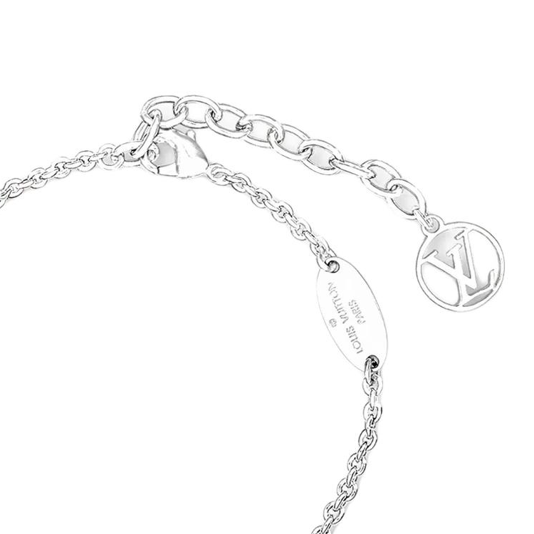 LOUIS VUITTON Silver Metal Bracelet Unisex Fashion Design Couple Jewelry. M02752 圖 4