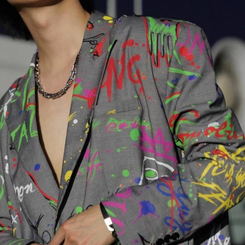 LOUIS VUITTON Silver Metal Cuban Link Chain Necklace Unisex M64196 圖 4