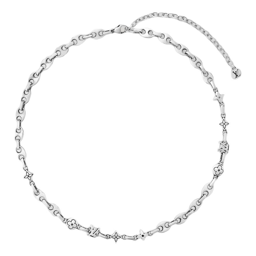 Order ルイ・ヴィトン シルバーモノグラムチェーンネックレス メンズ ファッションアクセサリー M02741