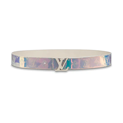 LOUIS VUITTON Silver Shape Belt, 4cm Wide M0219
