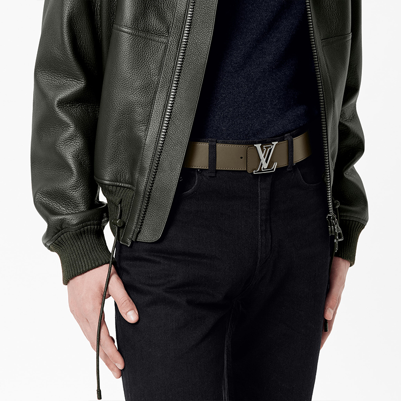 Details for Cinturón de piel Louis Vuitton unisex de 4cm para negocios simples M0252