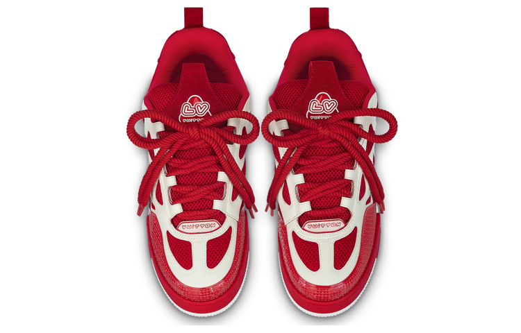 Shop Louis Vuitton Sepatu Skate 'Kulit Merah' 1AARS6