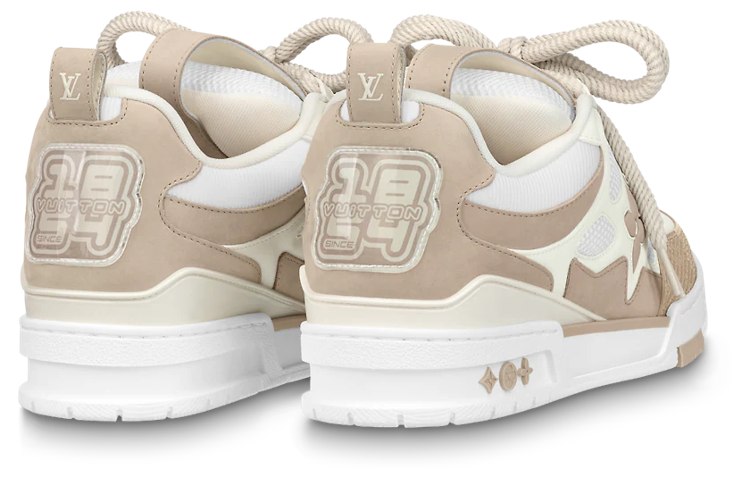 Shop Louis Vuitton Sepatu Skate 'Putih Coklat' 1AARQI