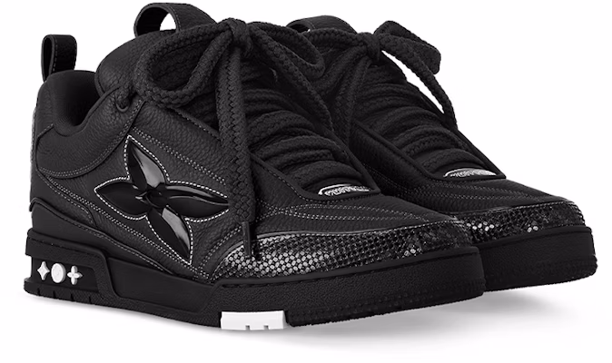 LOUIS VUITTON Skate 圓頭繫帶 低筒 滑板鞋 男款 黑色 Order LOUIS VUITTON Skate 圓頭繫帶 低筒 滑板鞋 男款 黑色