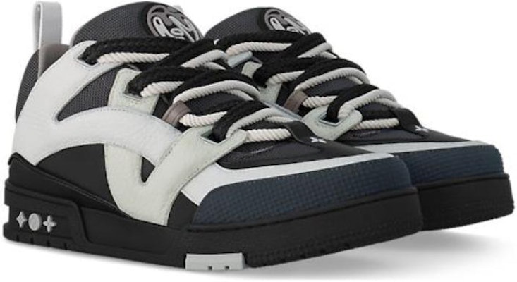路易威登 Skate 皮革 時尚休閒 低筒 滑板鞋 男女款 黑白 Order 路易威登 Skate 皮革 時尚休閒 低筒 滑板鞋 男女款 黑白