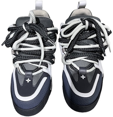LOUIS VUITTON Skate 舒適 時尚繫帶 低筒 滑板鞋 男款 白藍色 Lookbook LOUIS VUITTON Skate 舒適 時尚繫帶 低筒 滑板鞋 男款 白藍色