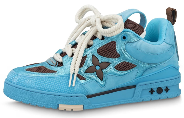 Buy LOUIS VUITTON 低幫綁帶 時尚滑板鞋 男款 藍色