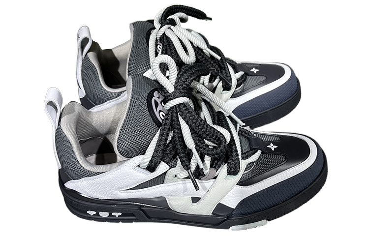 Order Louis Vuitton Sepatu Skate 'Abu-Abu Hitam' 1ABZ48