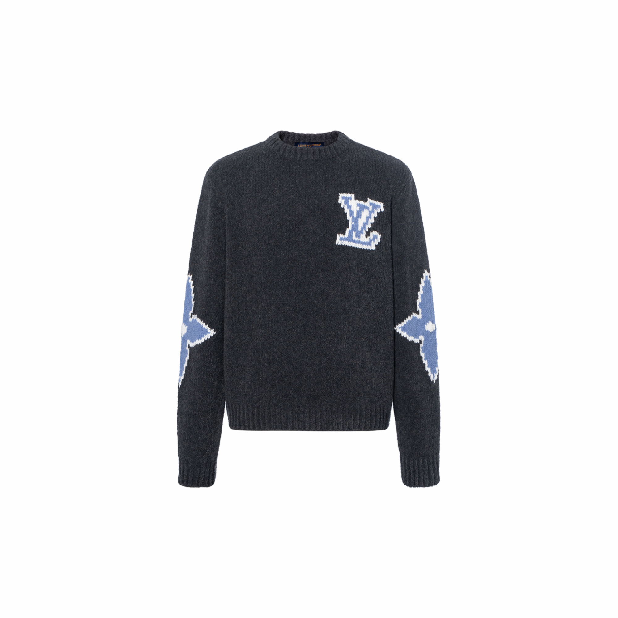 Louis Vuitton Ski FW24 Monogram Crewneck Sweater  Dark Gray 1AGJH9