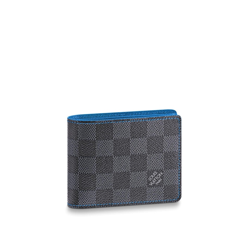 Louis Vuitton Slender Wallet Damier Graphite Blue