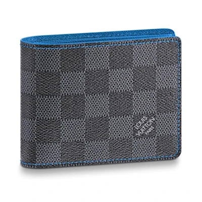Louis Vuitton Slender Wallet Damier Graphite Blue