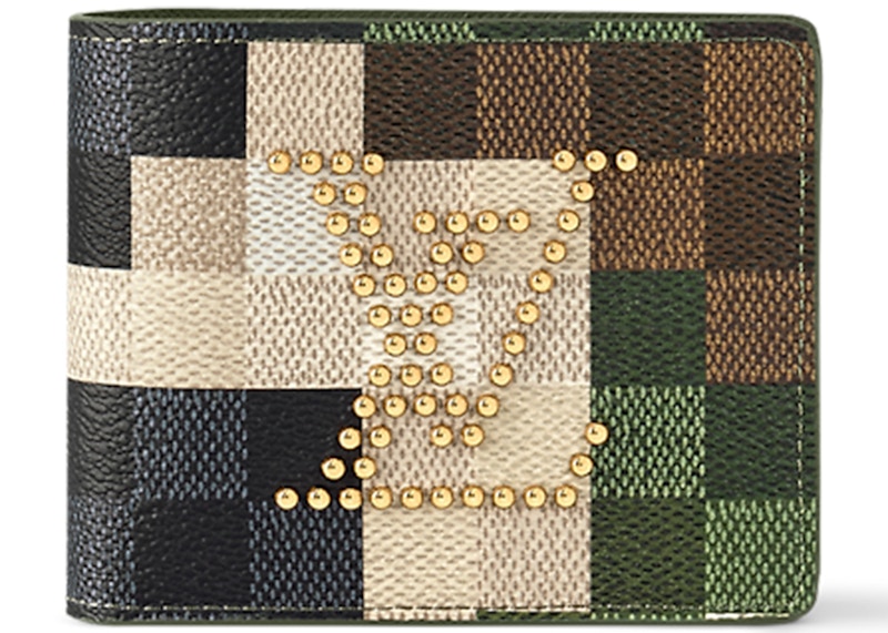 Louis Vuitton Slender Wallet Damoflage Green Damoflage Damier