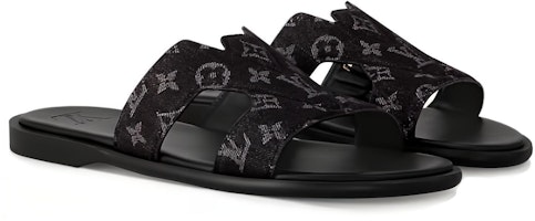 路易威登 皮革 百搭舒適 一字拖鞋 男款 黑色 Lookbook 路易威登 皮革 百搭舒適 一字拖鞋 男款 黑色