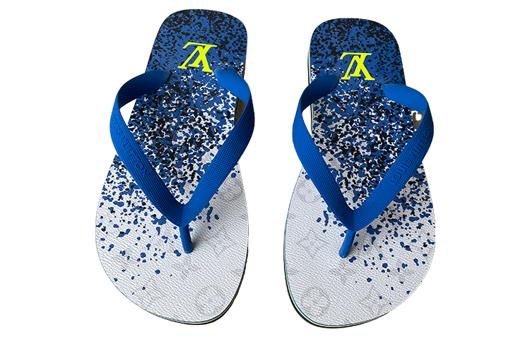 Lookbook Sandalias Louis Vuitton Slide 'Azul Blanco' 1A5Z9D