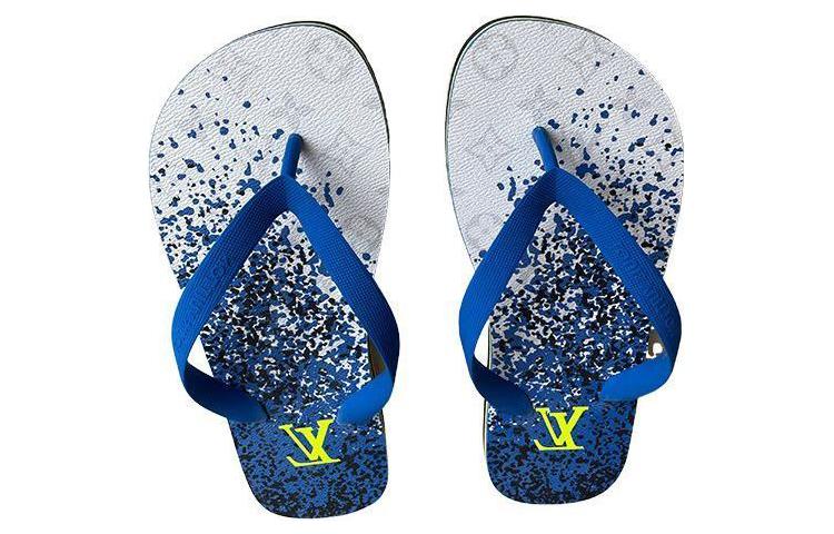 Shop Sandalias Louis Vuitton Slide 'Azul Blanco' 1A5Z9D
