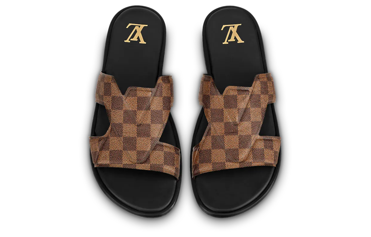 Lookbook Louis Vuitton Slide Sandal 'Brown Calf Leather' 1AANBO