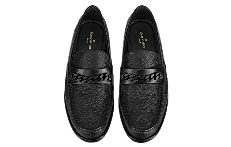 Lookbook LOUIS VUITTON 皮革 標誌套腳 休閒鞋 男款 黑色