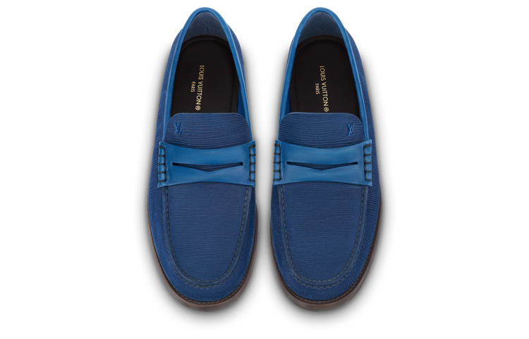 Shop Louis Vuitton Slip-On 'Blue Leather' 1ABNFL