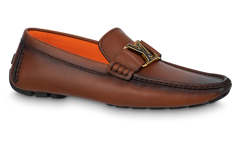 Order 路易威登 牛皮 套腳 簡約 平底 休閒 皮鞋 男款 棕色