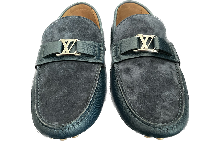 Shop Louis Vuitton Slip-On Low-Top 'Blue Leather' 1A8JME