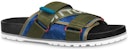 Louis Vuitton Selip Hujung Bulat Flat 'Fashion Slide' Lelaki 'Biru Hijau'. 1A416Q