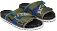 Lookbook Louis Vuitton Selip Hujung Bulat Flat 'Fashion Slide' Lelaki 'Biru Hijau'. 1A416Q