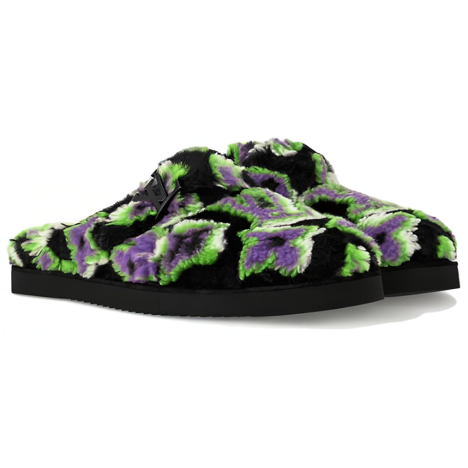 Shop Louis Vuitton Pantolette ''Schwarz Grün'' 1ACEUI