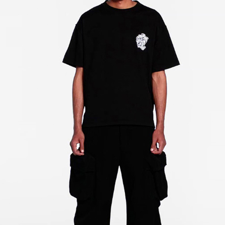 Shop 路易威登煙燻印花黑色圓領T恤特別版 1A5PH