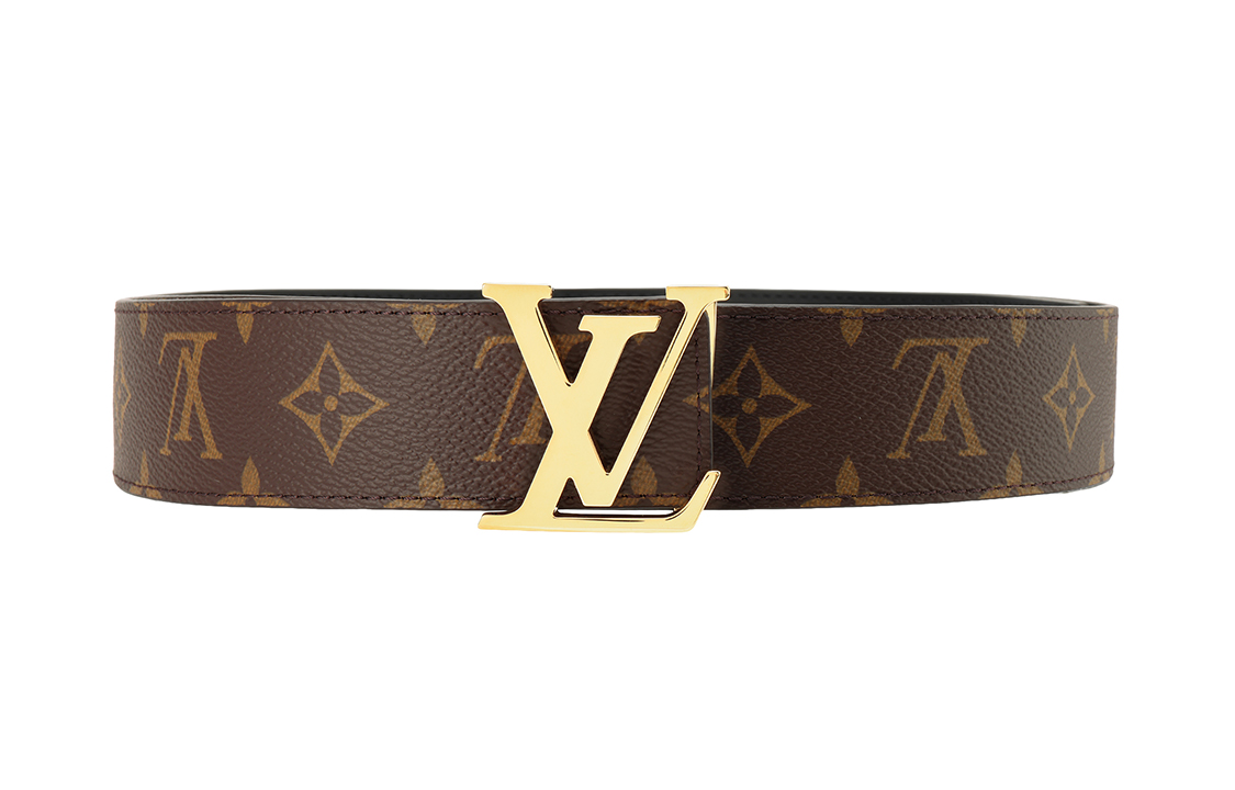 Purchase LOUIS VUITTON Sabuk Kulit Gesper Halus Unisex Hitam Lebar 4cm. M0566