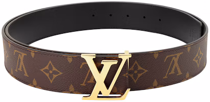 Details for LOUIS VUITTON 黑色皮革平滑扣皮帶 男女通用 4公分寬 M0566