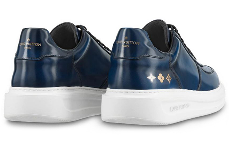 Order Louis Vuitton Sepatu 'Beverly Hills Mirror Calfskin - Biru Laut' 1A46PC