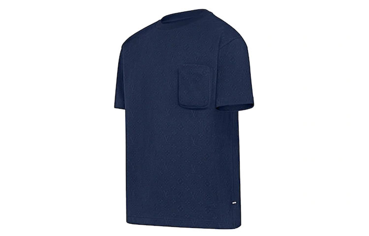 LOUIS VUITTON Solid 3D Pocket Navy Blue Short Sleeve T-Shirt Men 1A5ZSV 圖 4