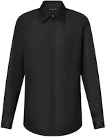 LOUIS VUITTON Solid Black Long Sleeve Shirt for Men 1AFJXE LOUIS VUITTON Solid Black Long Sleeve Shirt for Men 1AFJXE