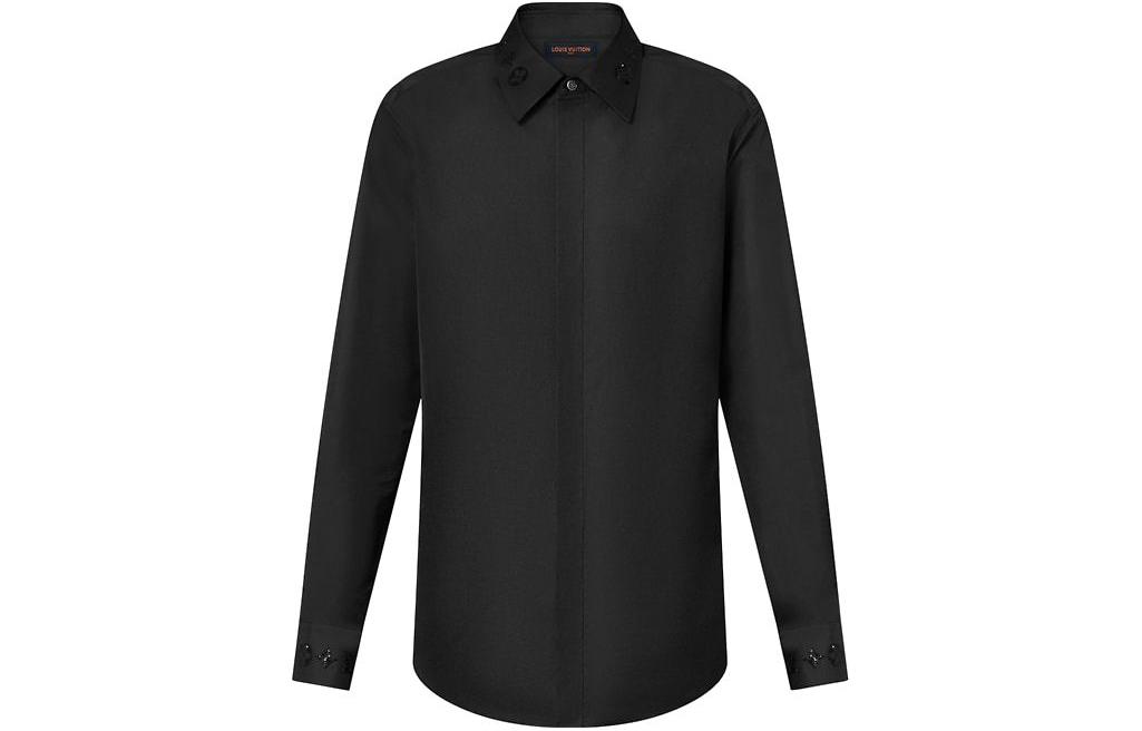 Order LOUIS VUITTON 男士黑色長袖襯衫 1AFJXE