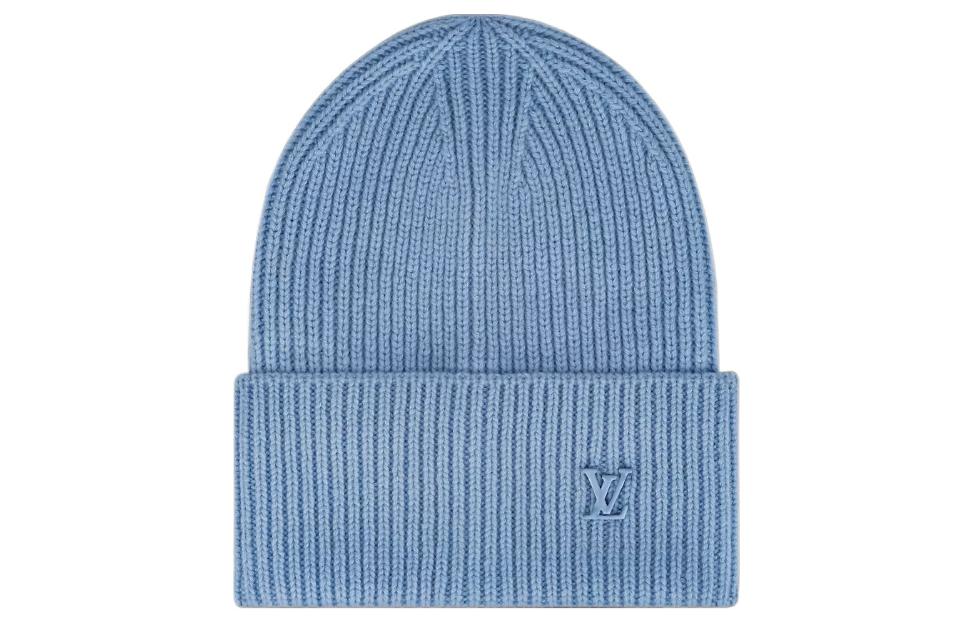 LOUIS VUITTON Solid Color Blue Cashmere Beanie for Men M77956