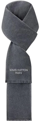 路易威登男士灰色纯色丝巾 M97201 Lookbook 路易威登男士灰色纯色丝巾 M97201