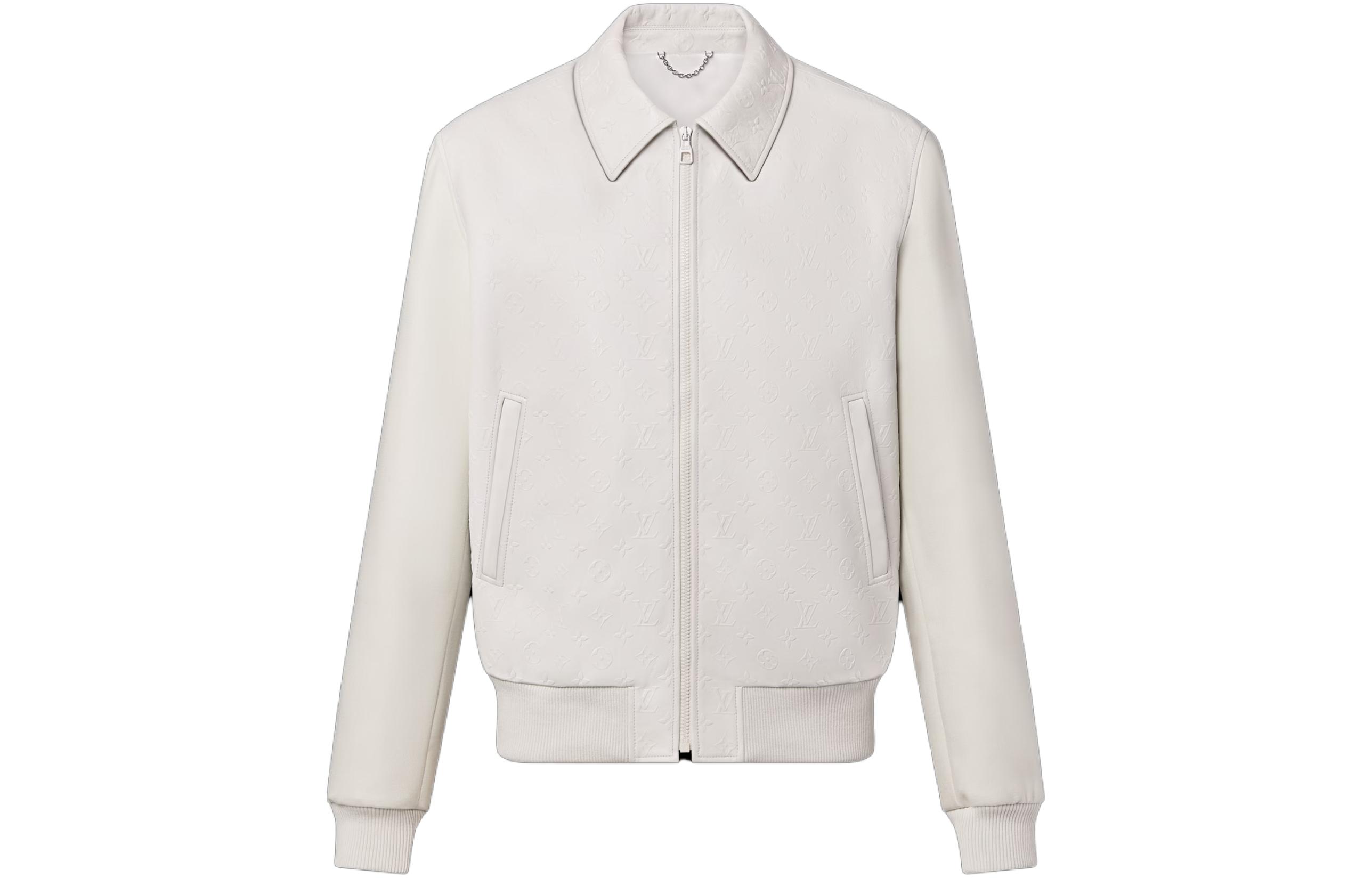 Louis Vuitton Solid Color Zip-Up Collar Long-Sleeve Jacket 1AAT5K