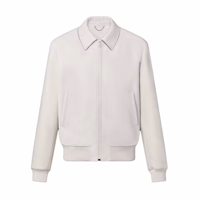 Louis Vuitton Solid Color Zip-Up Collar Long-Sleeve Jacket 1AAT5K