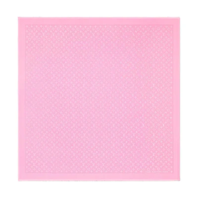 LOUIS VUITTON Solid Design Silk Wool Unisex Shawl Pink for Couples. m94971