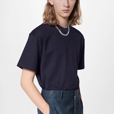 Camiseta Negra para Hombre Louis Vuitton Logo Sólido Cuello Redondo. 1AATS8 Purchase Camiseta Negra para Hombre Louis Vuitton Logo Sólido Cuello Redondo. 1AATS8