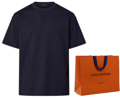 Camiseta Negra para Hombre Louis Vuitton Logo Sólido Cuello Redondo. 1AATS8 Cheap Camiseta Negra para Hombre Louis Vuitton Logo Sólido Cuello Redondo. 1AATS8