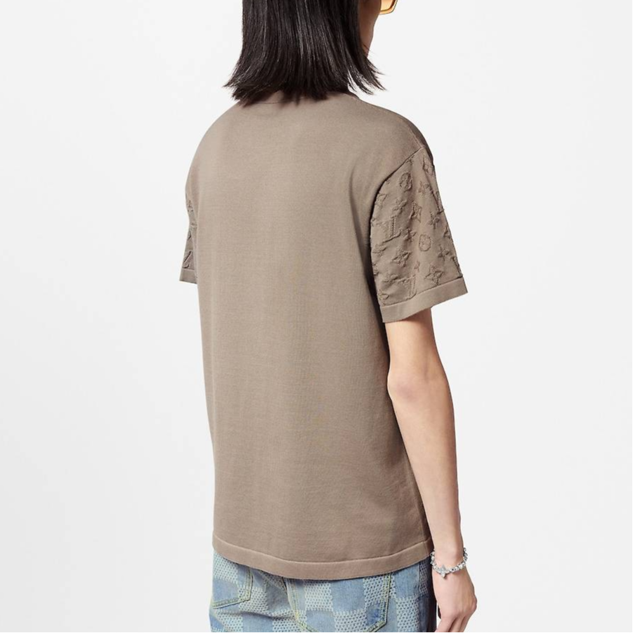 LOUIS VUITTON Solid Logo Print Crewneck Short Sleeve T-Shirt SS24 Brown Mens. 1AFQA6 圖 6