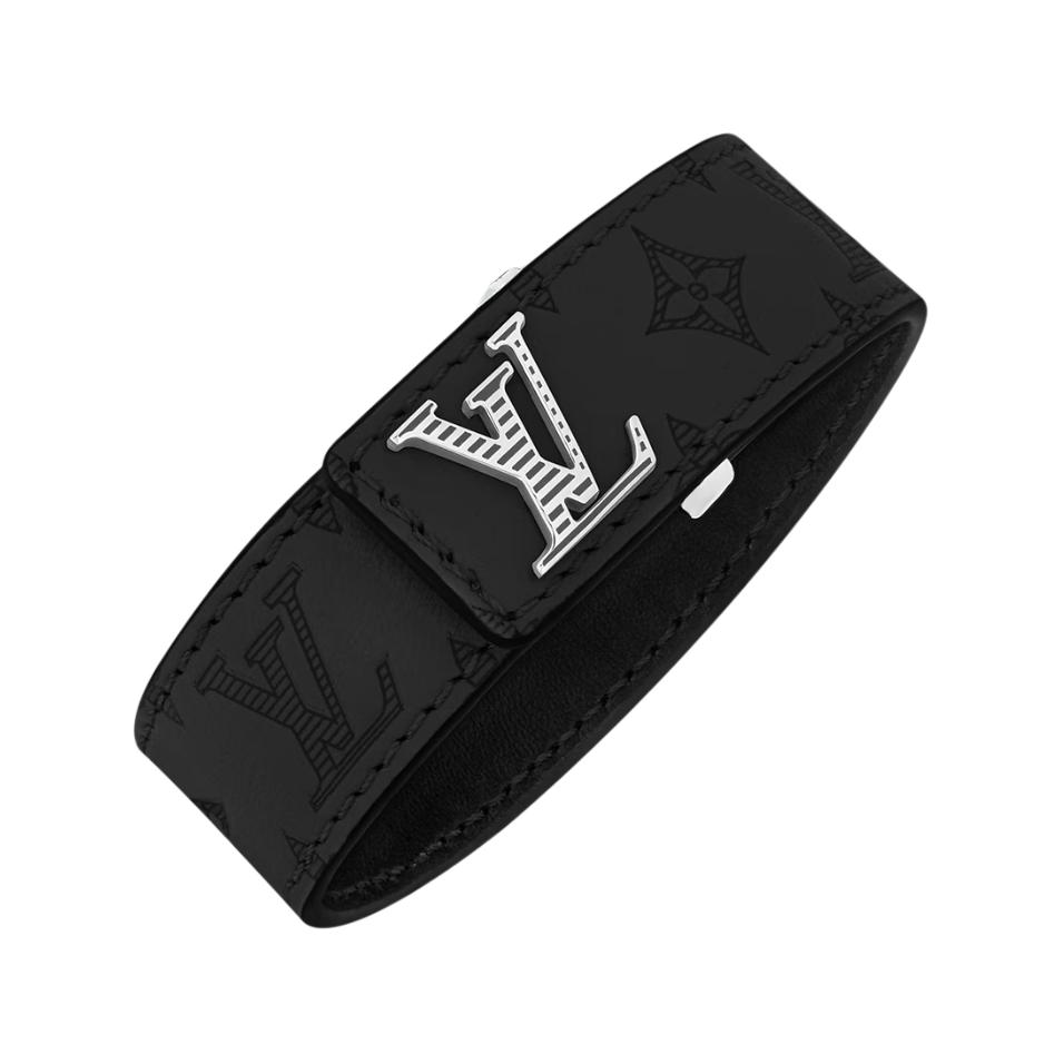 Lookbook ルイヴィトン ソリッド モノグラム レザー ブレスレット ブラック M4165D