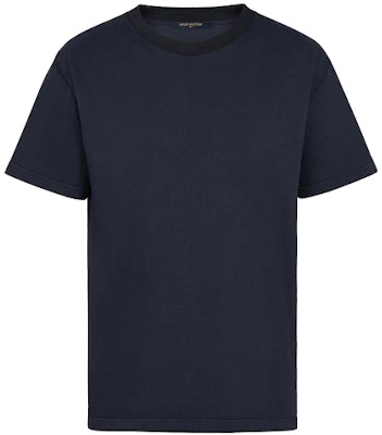 루이비통 솔리드 네이비 블루 릴랙스 크루넥 반팔 티셔츠 1A7XSB Order 루이비통 솔리드 네이비 블루 릴랙스 크루넥 반팔 티셔츠 1A7XSB